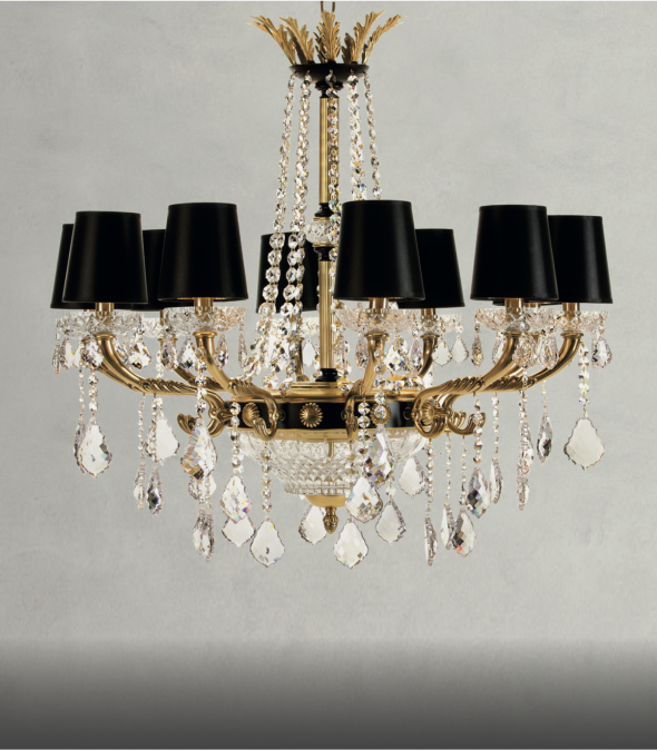 Glass-and-crystal-Chandelier
